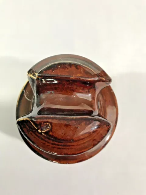 Texas Barn Find! Brown Hi-Top Locke 77 Usa Porcelain Insulator-Nice! 3