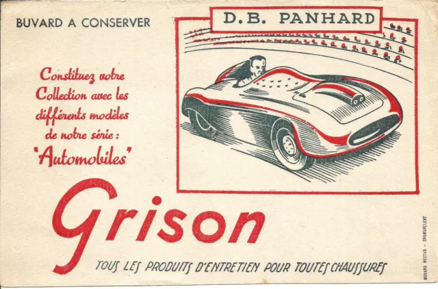 Buvard Grison. Entretien Chaussures. D.B.Panhard.