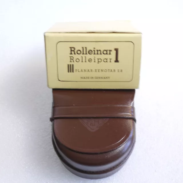 Rollei Rolleinar 1 Roelleipar Planar Xenotar Cuero Duro Filtro Bolsa Caja