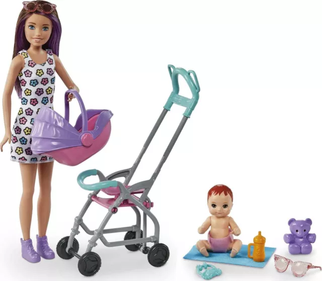 Babysitters Inc. Stroller Playset with & Baby Dolls, Plus 5 Accessories