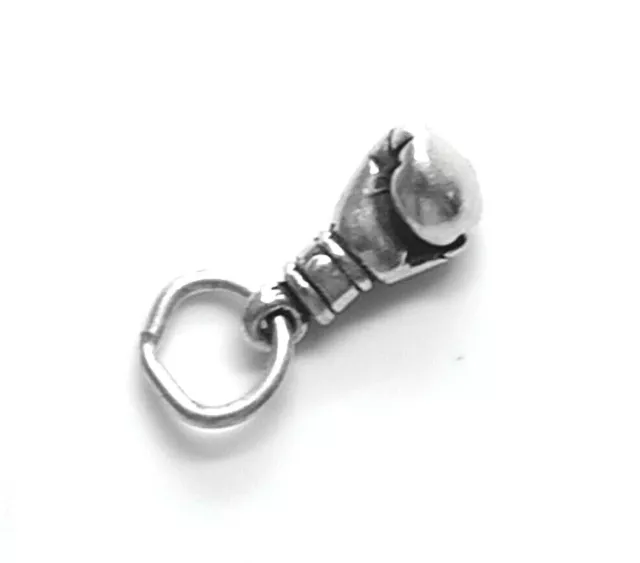 Tiny Boxing Glove Charm Pendant STERLING SILVER