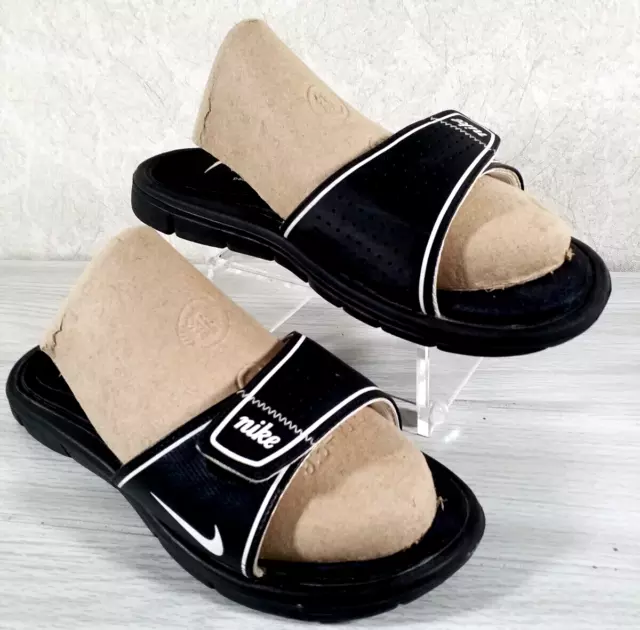 Womens Nike Comfort Footbed Slides Slip On Sandals Black Size 10