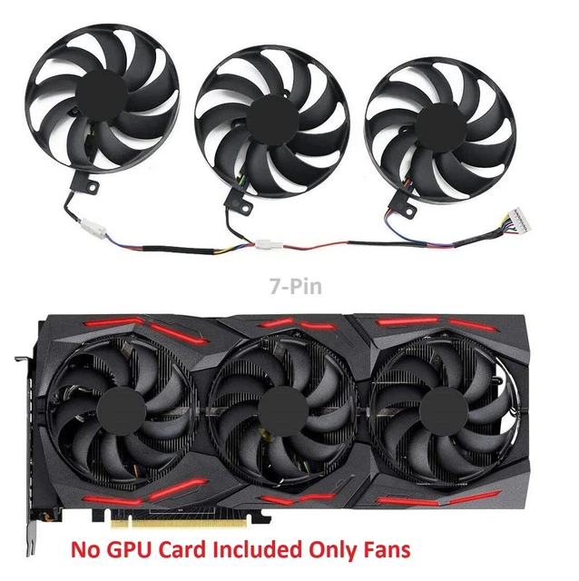 Ventola Di Raffreddamento For ASUS RTX 2060 2070 2080 SUPER RTX 2070 2080 DUAL EVO Sostituzione Ventola Della Scheda Grafica Avanzata 90MM 4PIN T129215SU (Color : 1PCS - Foto 11
