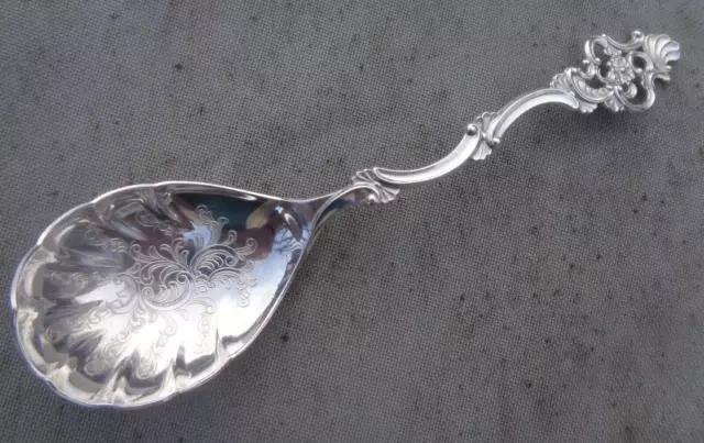 Norwegian Silver Fruit / Serving Spoon no 408 Thorwald Marthinsen Norway c.1920s