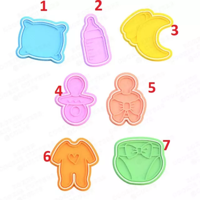 Baby Shower set 7 pezzi cookie cutter formina tagliabiscotti  PDZ