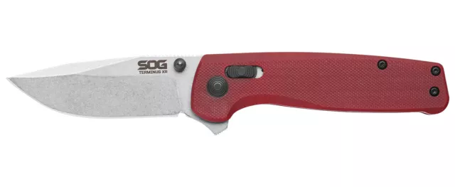 SOG Knife Terminus XR Crimson Red G-10 Carbon Steel TM1023-BX Pocket Knives