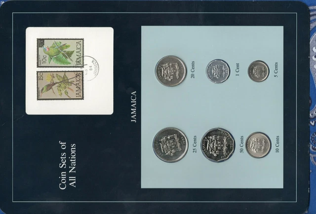 Coin Sets of All Nations Jamaica 1974-1985 UNC 25,50 cents FM(U) 20,10  FM(M)