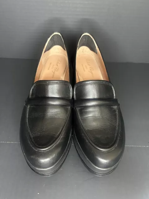 Robert Clergerie Black Leather Platform Loafers
