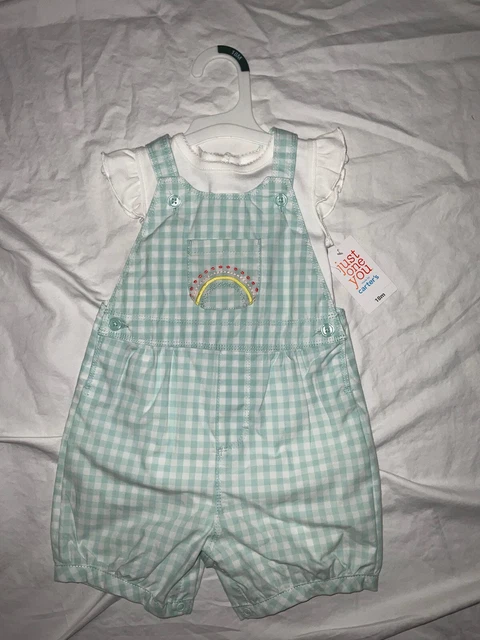 Infant Boy / Girl 18 M - Carters Shortall Outfit 2 Piece Set - Easter Spring NWT 4
