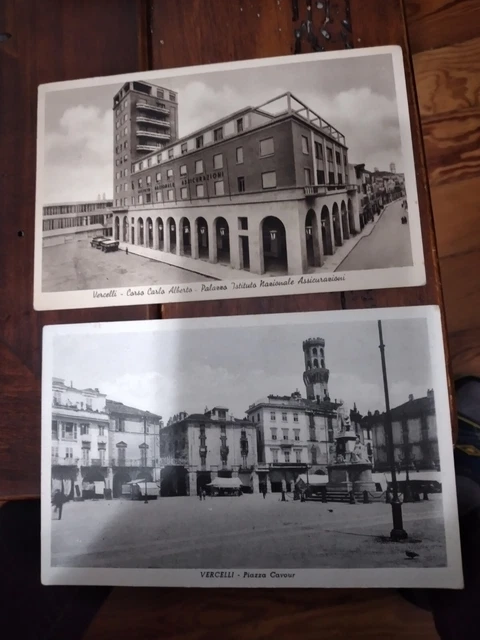 Vercelli 2 Cartoline Non  Viaggiate Votate Comunità Olivetti