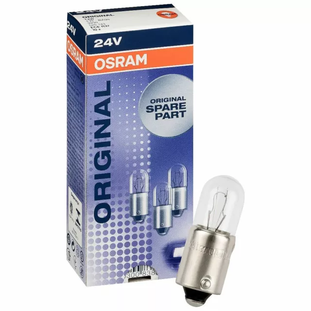 10er Set OSRAM  3930 Ba9S T4W 24V 4W Positions Standlicht Kennzeichen Lampe