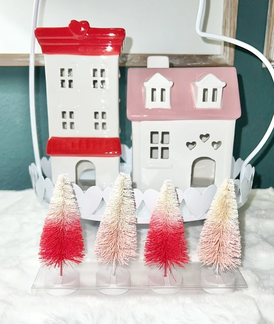 VALENTINE'S DAY 2024 Target Spritz Ceramic Pink & Red House, 4 Pk Tree