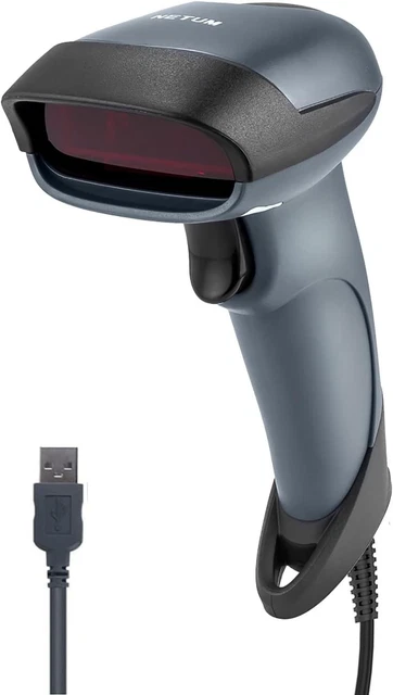 HANDHELD 1D LASER Barcode Scanner 32 Bit USB Wired Cable Reader A4 Bar ...