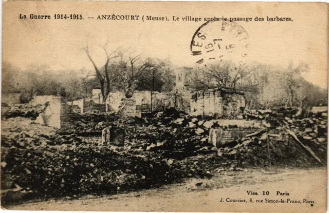CPA Anzécourt - Le village aprés le passage des barbares (240554)