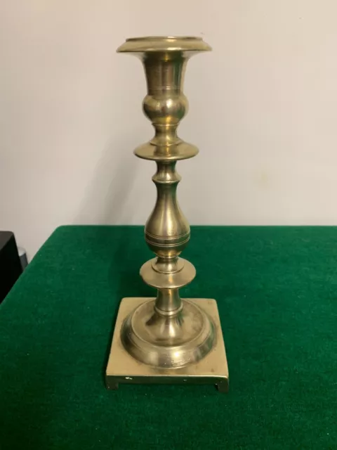 Victorian Solid Brass Column Candlestick