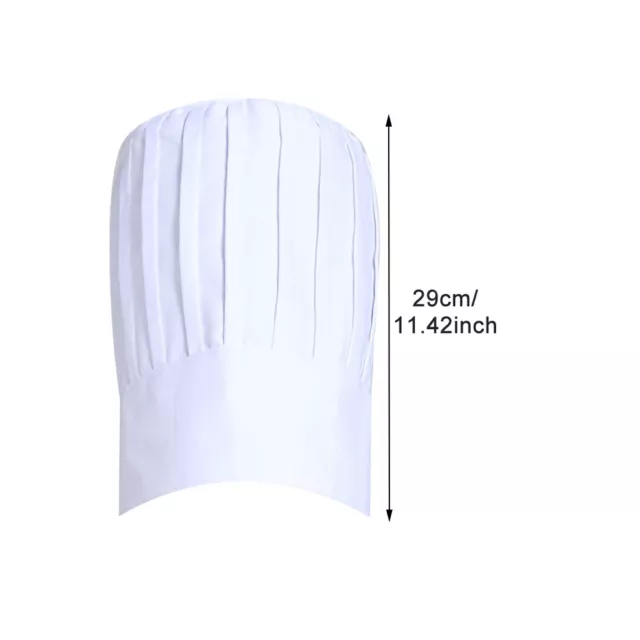 Cooking White For Men Women Adults Breathable Cook Hat Elastic Band Adjustable