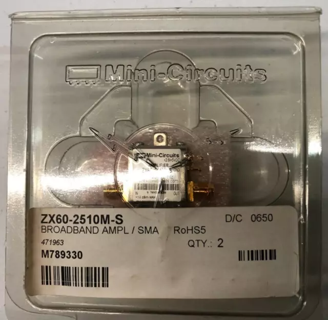 Mini Circuits Zx60-2510M-S Broadband Amp /Sma Qty 2