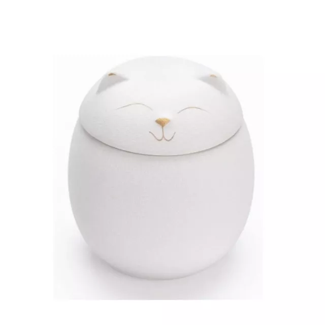 White Pet Ash Box Ceramics Cats Box Ashes Keepsake Souvenir Dog Shaped Urn  Pet