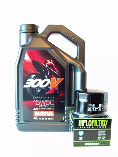 Motul 300V 15W50 Öl + Ölfilter APRILIA SMV750 SMV1200 Dorsoduro