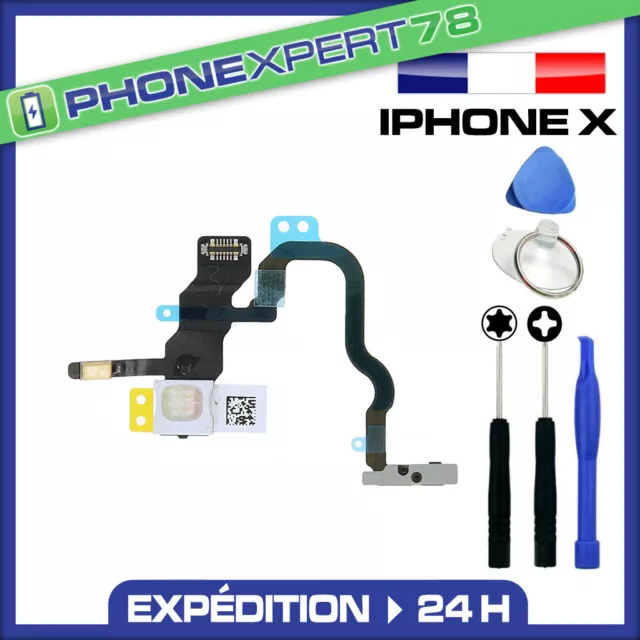 Nappe Flex Power On/Off Bouton Allumage Marche Arret Flash Pour Iphone X