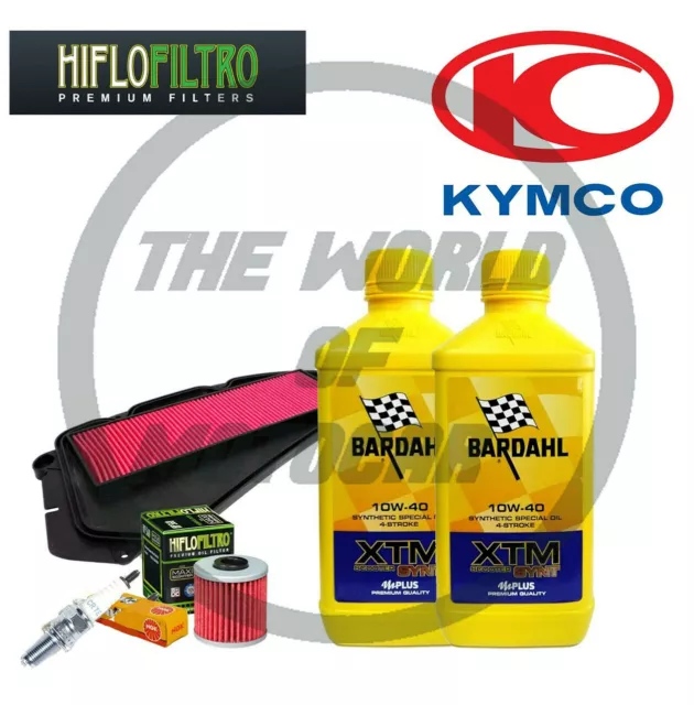 Kit/tagliando Kymco Xciting/400 I ABS Bardahl XTM 10W40 filtro olio aria candela