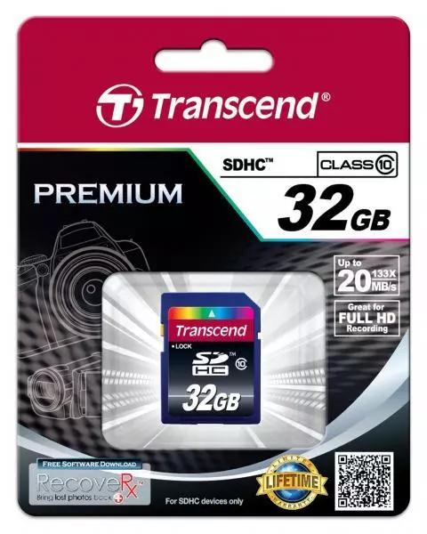 32 GB Transcend tarjeta de memoria Digital segura de CL10 SDHC final 2