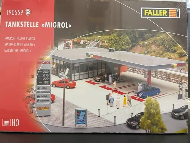 Faller 190559 Spur H0 Schweizer Tankstelle Migrol #NEU in OVP#