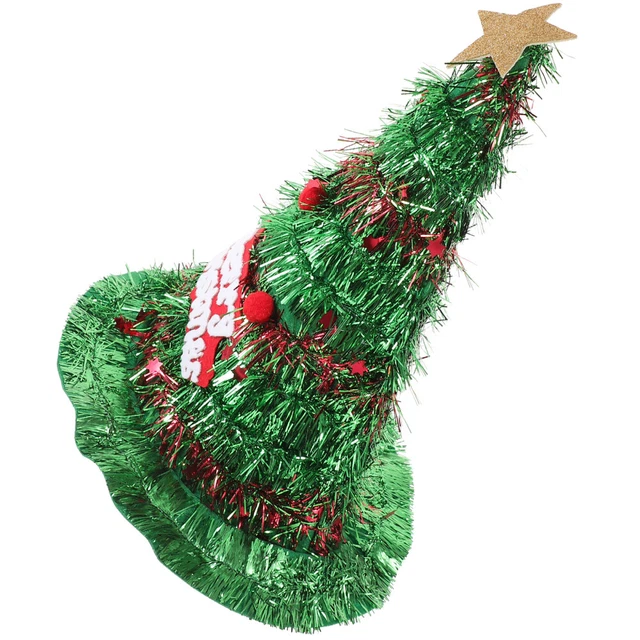 SANTA CHRISTMAS PARTY Decoration Green Onion Silk Hat Miss Man £10.25