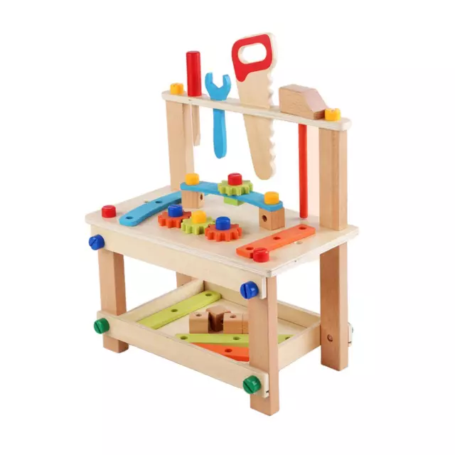 Wooden Multifunctional Assembling Chair Toy for Kids Play Tool Workbench Toy