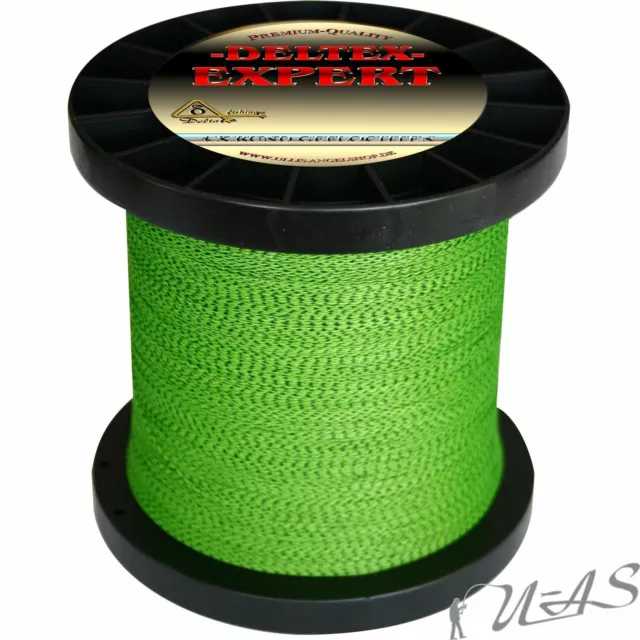 Deltex Expert Rund Geflochtene Dyneema Angel Schnur 0,14mm 1000M Hgrün Kva