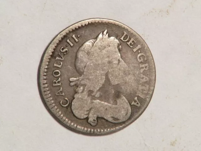 GREAT BRITAIN  1673 3 Pence Maundy Charles II  Silver