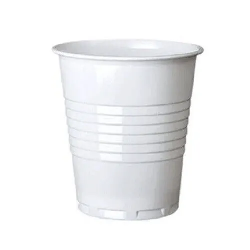 WHITE 7oz WATER CUPS NON VENDING STYLE SQUAT TAKE AWAY OFFICE PARTY