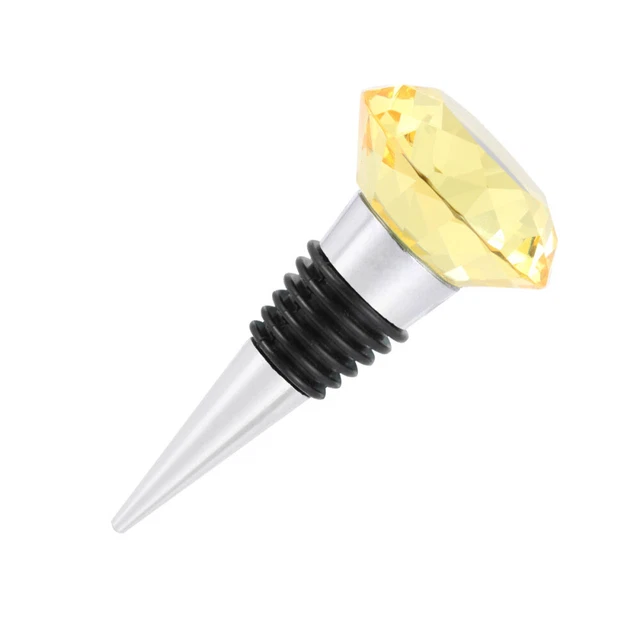 Sigillo bottiglia champagne diamante cristallo tappo metallo sughero spina vino