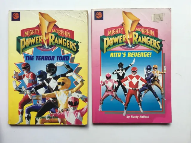 Vintage Mighty Morphin Power Rangers PB Books Rita’s Revenge & The Terror Toad