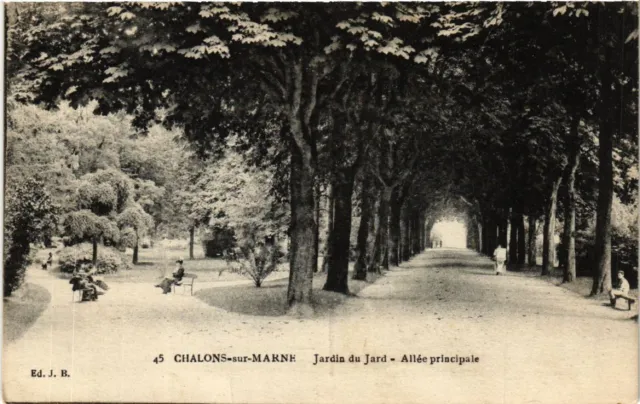 CPA CHALONS-sur-MARNE Jardin du Jard Allée principale (491008)