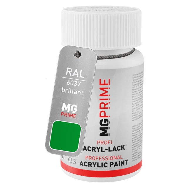 RAL 6037 REINGRÜN brillant stylo retouche 50ml à séchage rapide EUR 7 ...