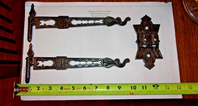 1950'S IRON ART CO. Bird Cage Hook Cast Iron PlantS,  Lamp Wall Hanger Eastlake. 2