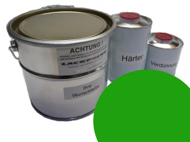 Autolack Weiß Glänzend 1 Liter 2K-Autolack-Set In VW LB9A Candyweiß – Acryllack Hochglanz, Kein Klarlack Nötig Lackfarbe Weiß Matt