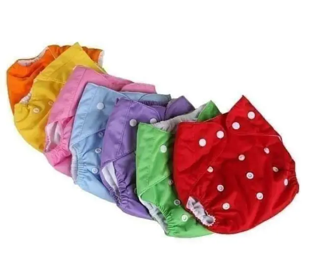 Baby Cloth Diaper Reusable Washable Adjustable Pocket Waterproof Nappy Suit pack 4