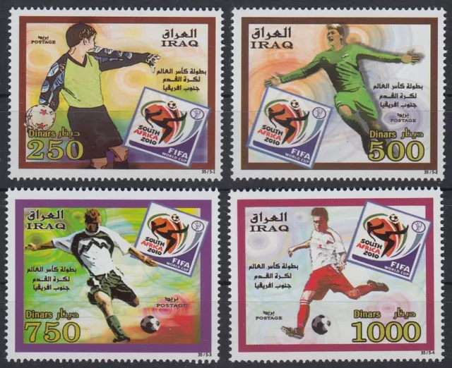 Irak Iraq 2010 ** Mi.1804/07 Fußball Weltmeisterschaft Südafrika Spieler