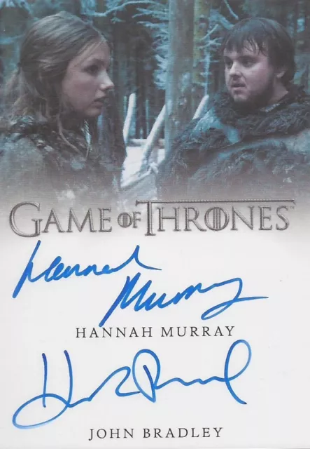 Game of Thrones Valyrian Steel- Hannah Murray & John Bradley Dual Autograph Card