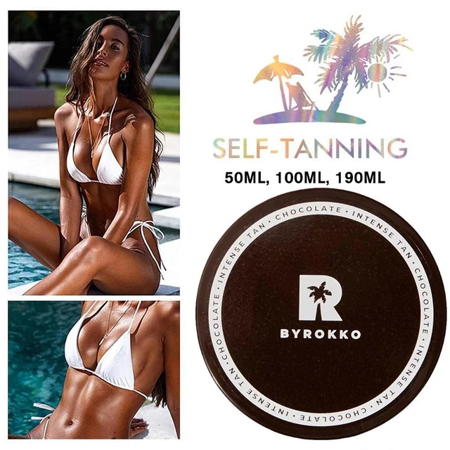 Crema bronceadora de chocolate original marrón brillante 50/100/190 ml para tumbona y exterior