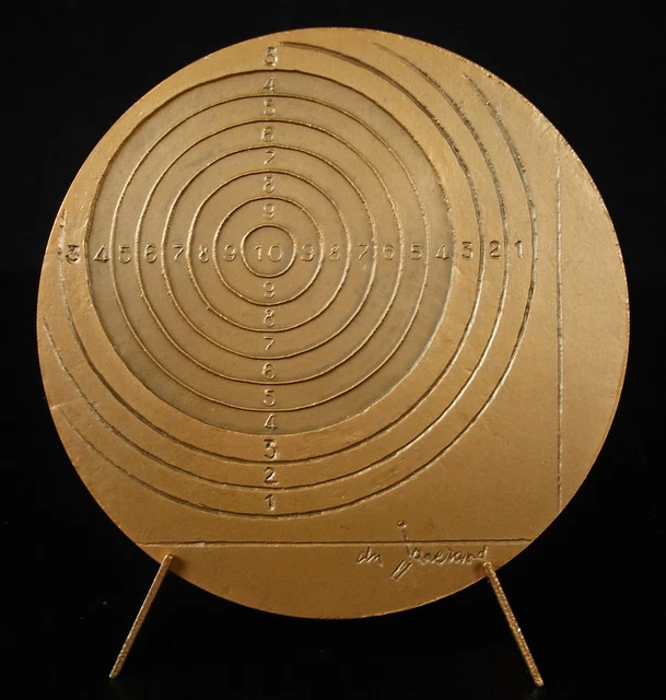 MÉDAILLE TIR SPORTIF au pistolet shooting sport 1976 Daniel DU JANERAND