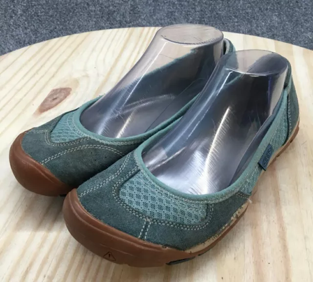 Keen Shoes Womens SZ 11 Mercer Ballerina Flats Comfort  Green Blue Slip On