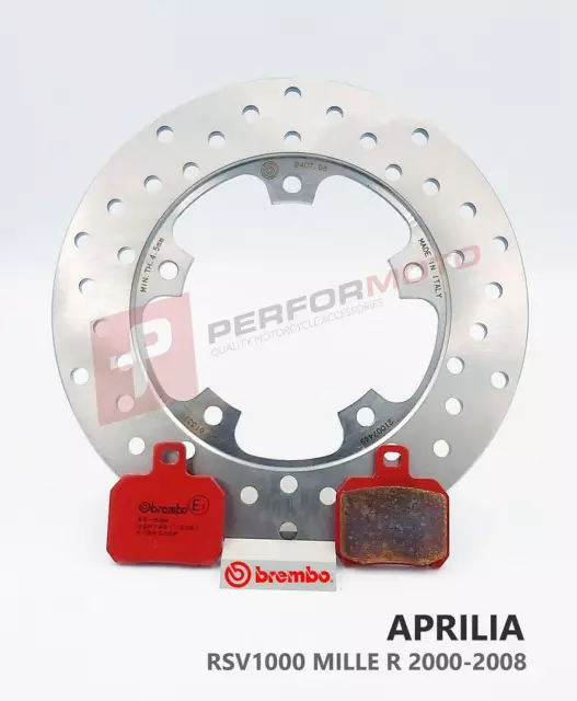 Brembo Serie Oro Rear Disc and SP Pads fits Aprilia RSV1000 Mille R 2000-2008