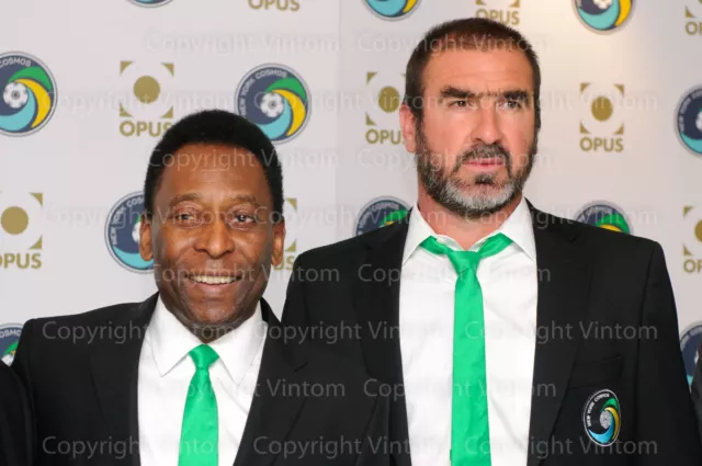 Pele & Eric Cantona Poster Picture Photo Print A2 A3 A4 7X5 6X4