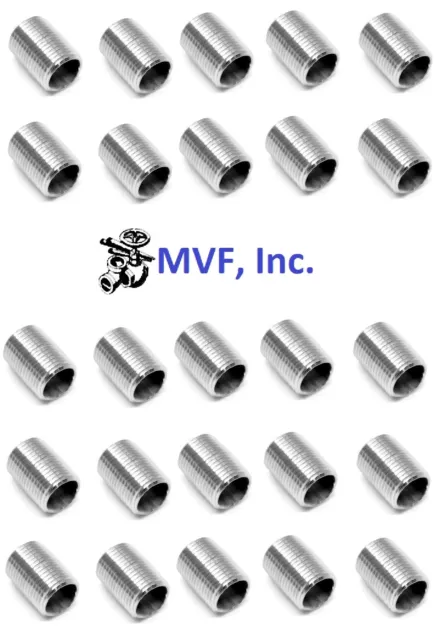 1/2" X Close NPT Pipe Nipple S/40 STD 304/L Stainless (25-PACK) SN2040011*(x25)