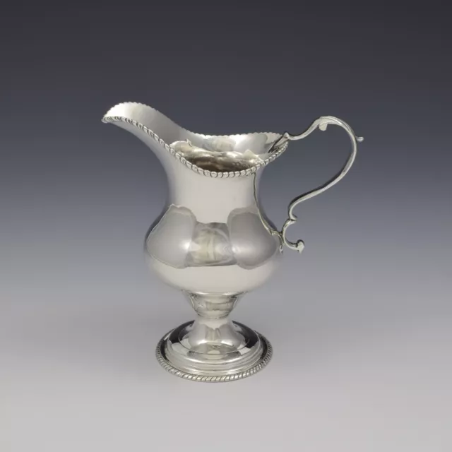 Large Georgian Newcastle Silver Cream Jug Stalker & Mitchison c.1780 Antique
