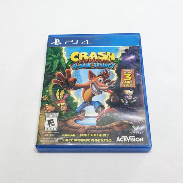 Crash Bandicoot N. Sane Trilogy (Sony PlayStation 4, 2017) PS4 Tested!