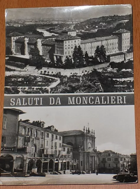 Cartolina Postcard Vintage Paesaggistica Italy Moncalieri Saluti Da